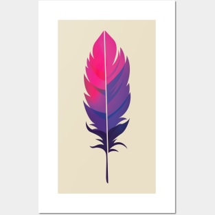 Colorful nature feather Posters and Art